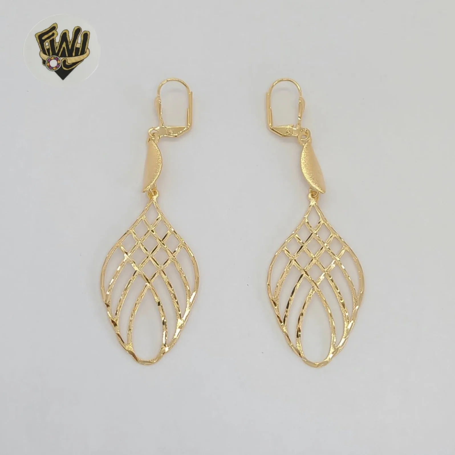 (1-1242-6) Gold Laminate - Long Earrings - BGF