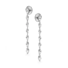 18ct White Gold Marquise Cut Diamond Earrings