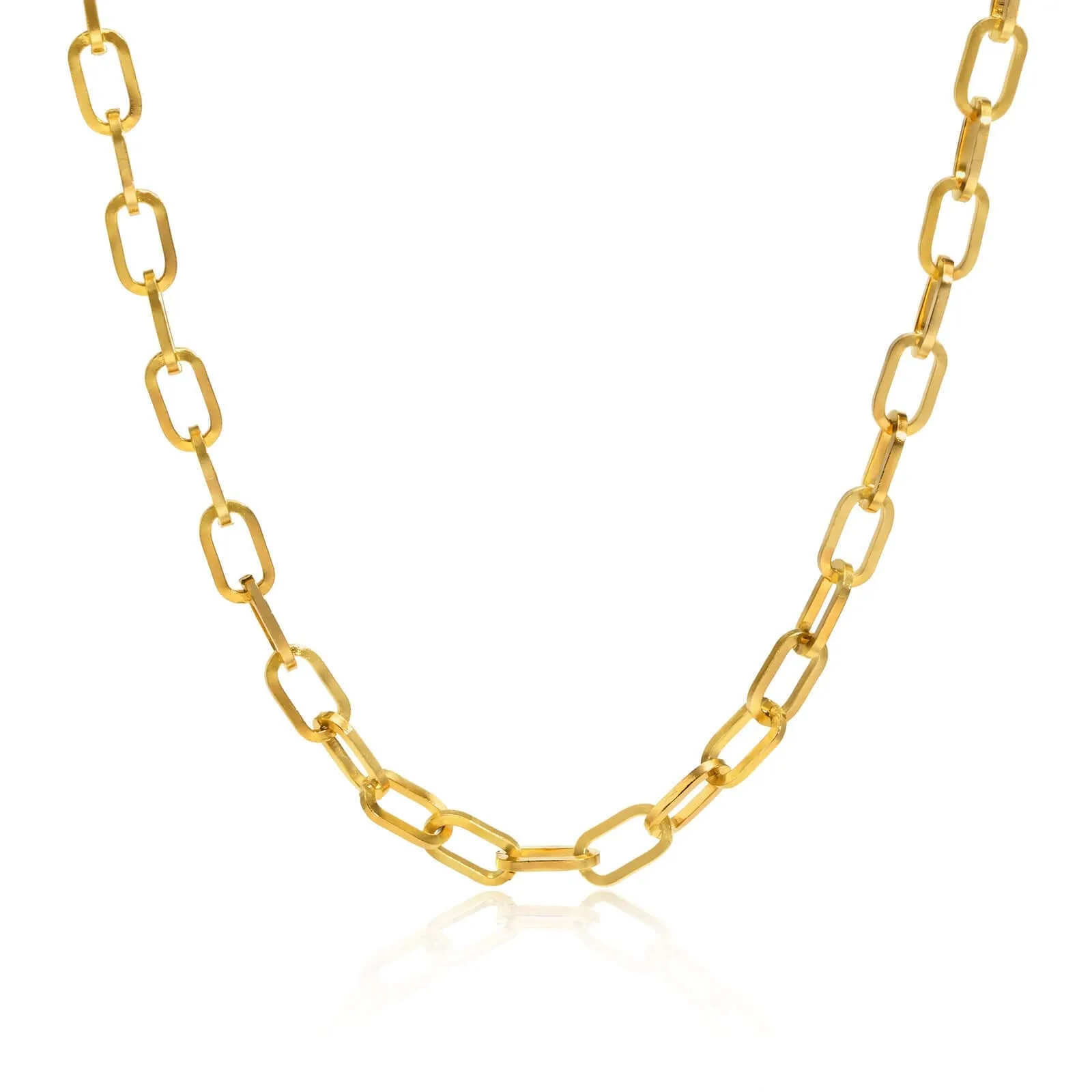 18K Gold Plated Woman Daily Chain Necklace & Chain Bracelet