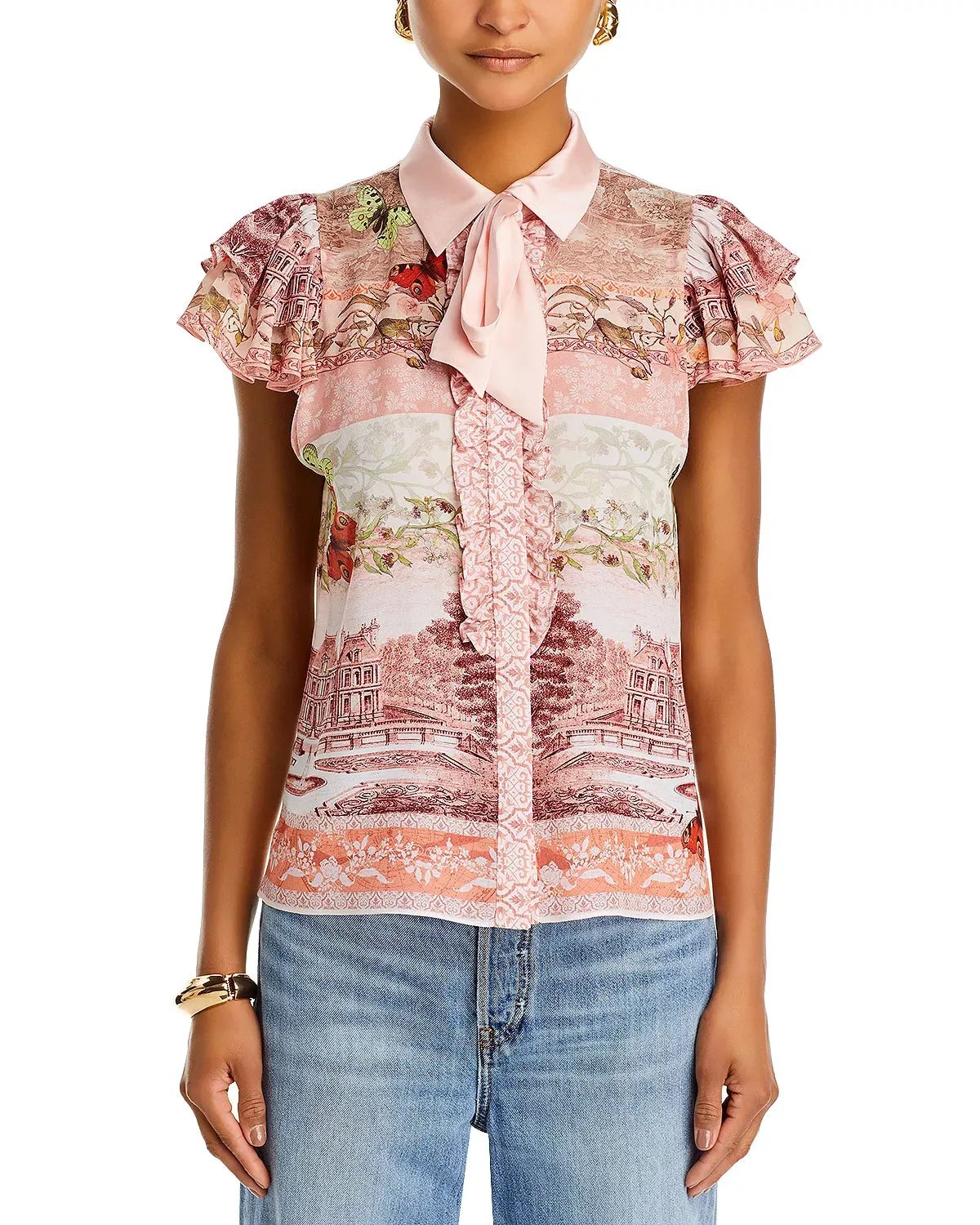 Alice   Olivia - Minda Blouse - Versailles