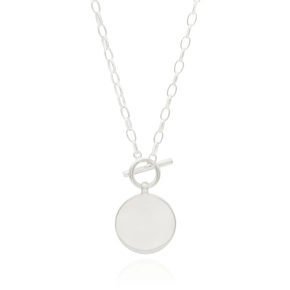 Anna Beck Contrast Dotted Circle Toggle Necklace - Gold & Silver