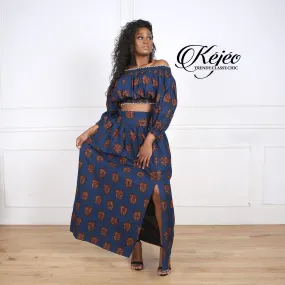 ASANA African Print Maxi Skirt