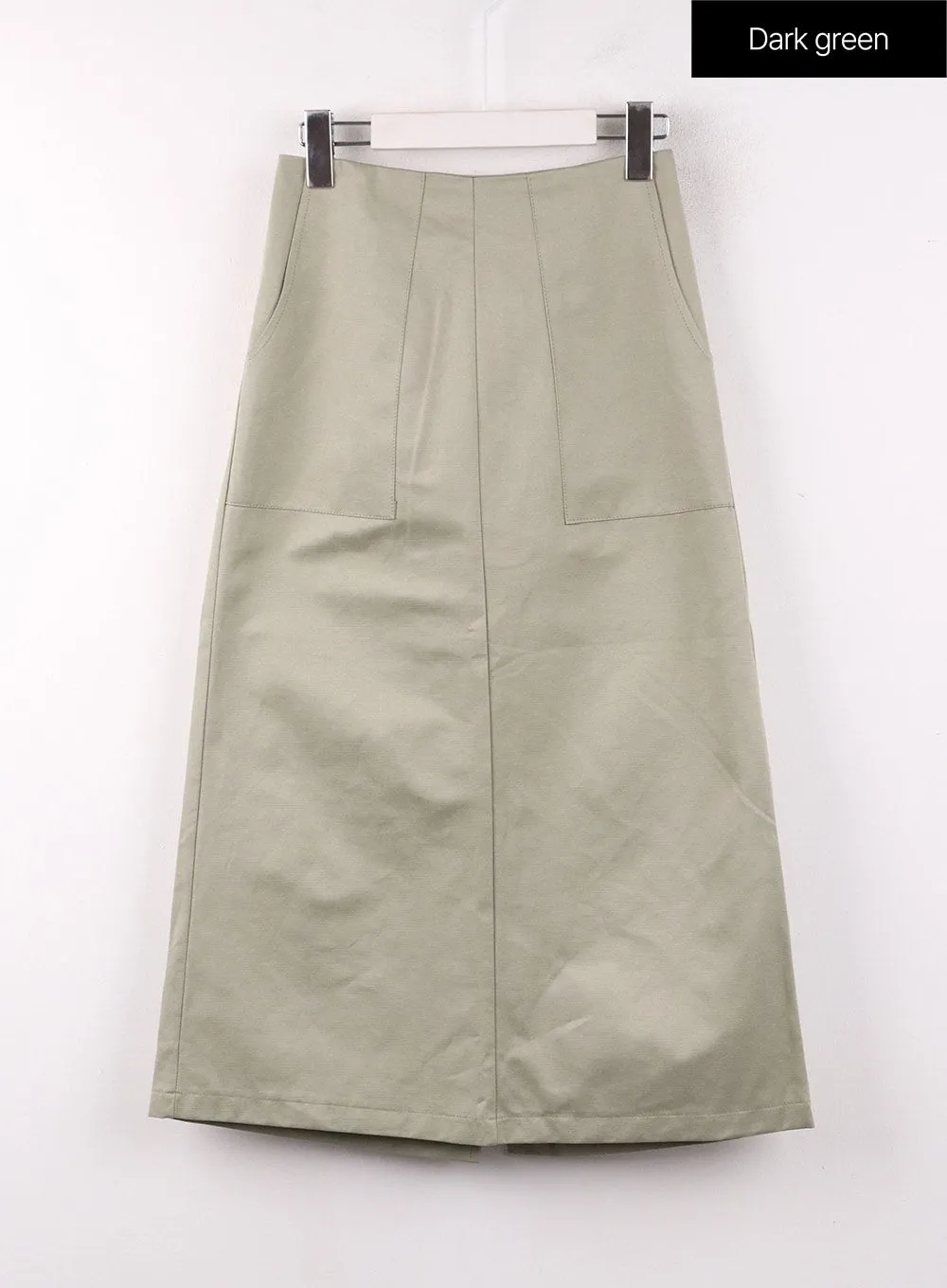 Basic Solid Mid Skirt OF406