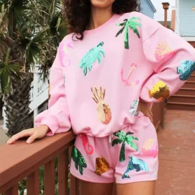 Beach Super Soft Sequin Pullover