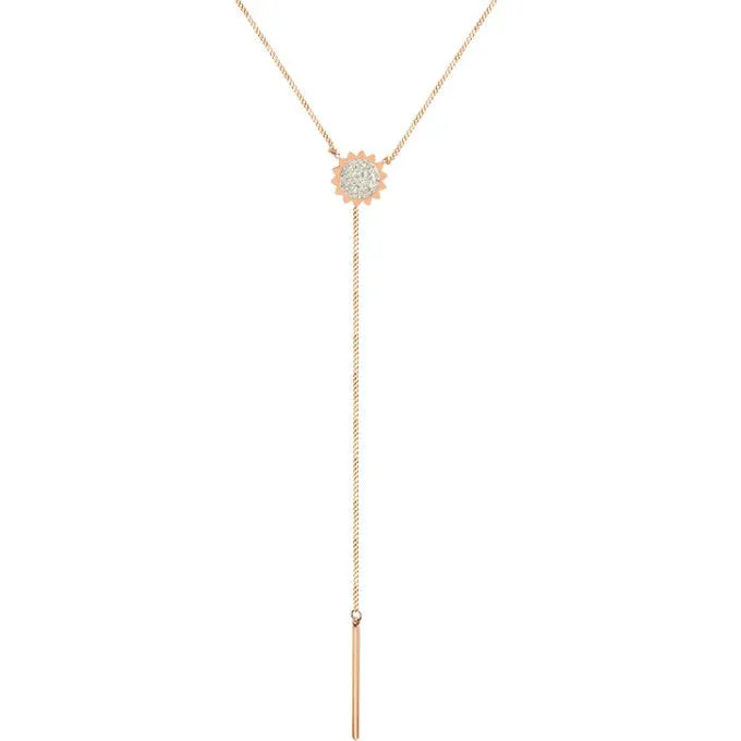 Becca Sun Flower Long Tassel Necklace