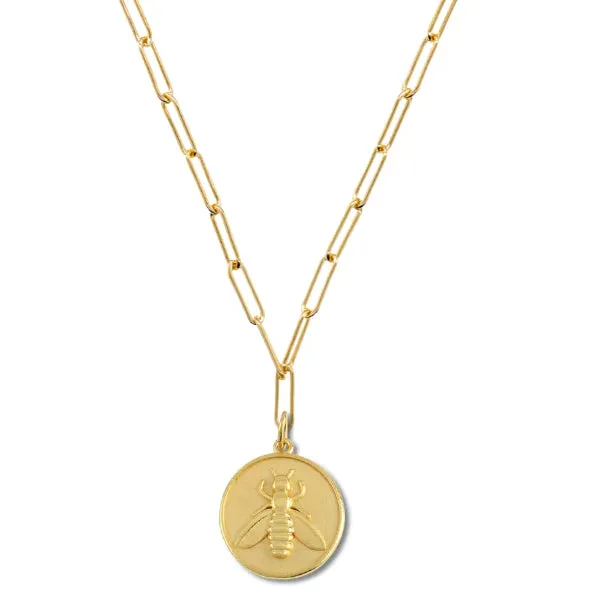 Bee Coin Necklace