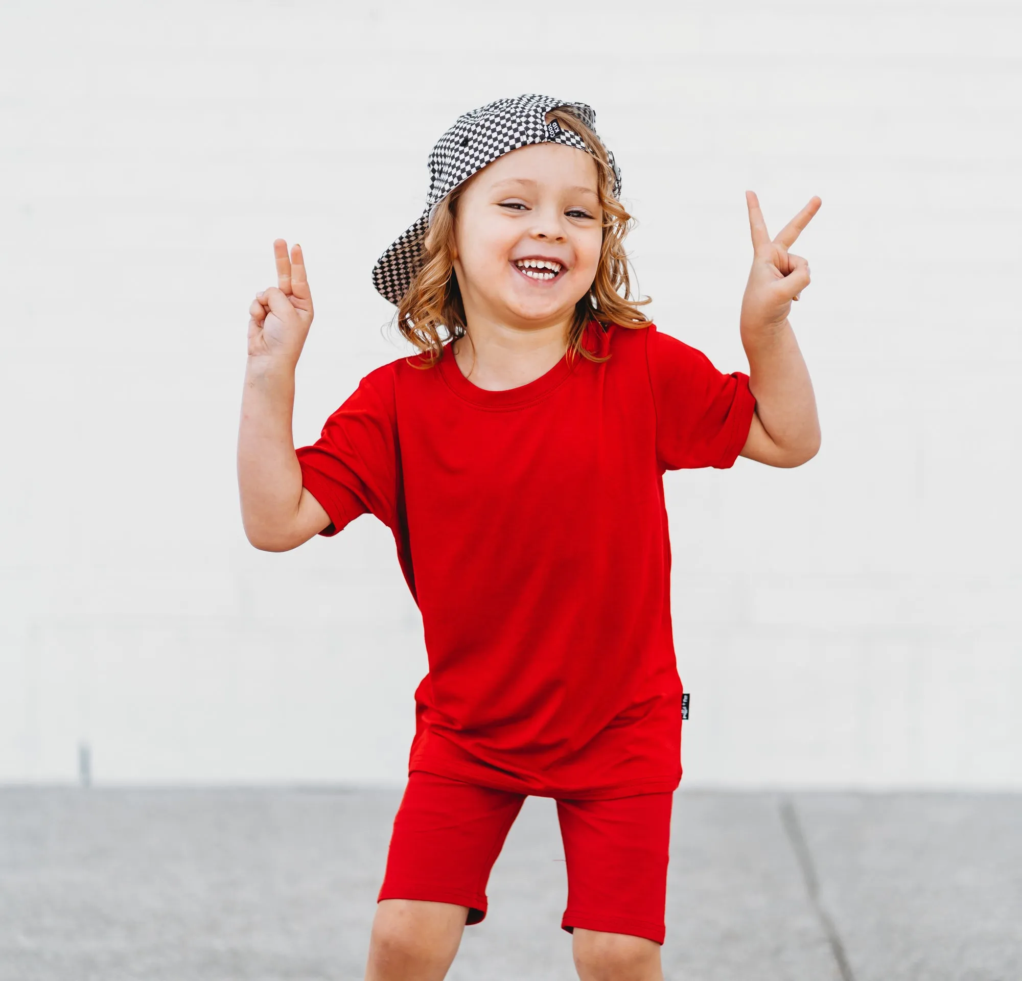 BIKER SHORTS- Red