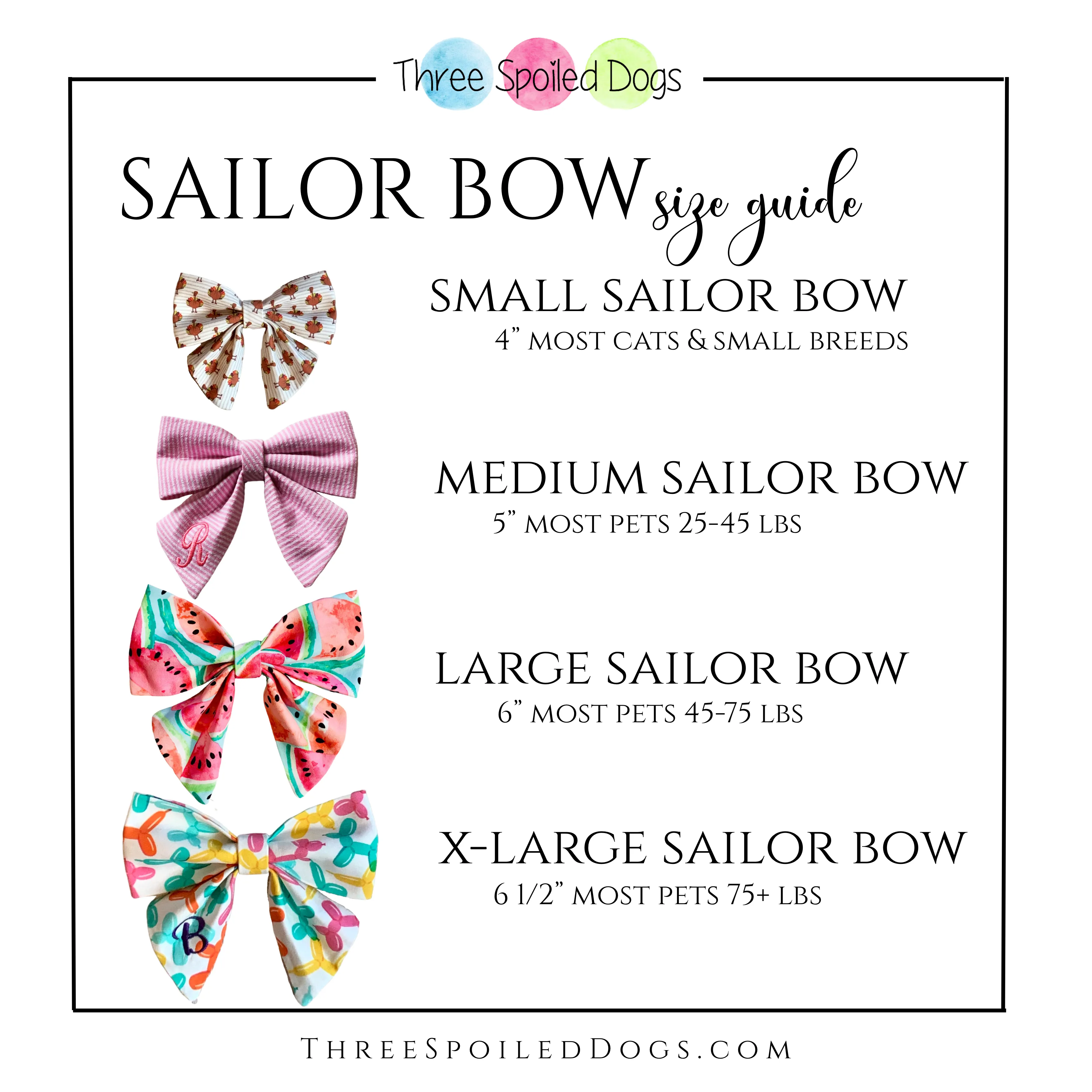 Birthday Bow Ties and Sailor Bows for Dogs