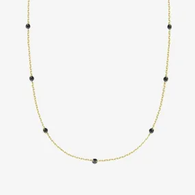 Black Onyx Necklace | 14K Solid Gold