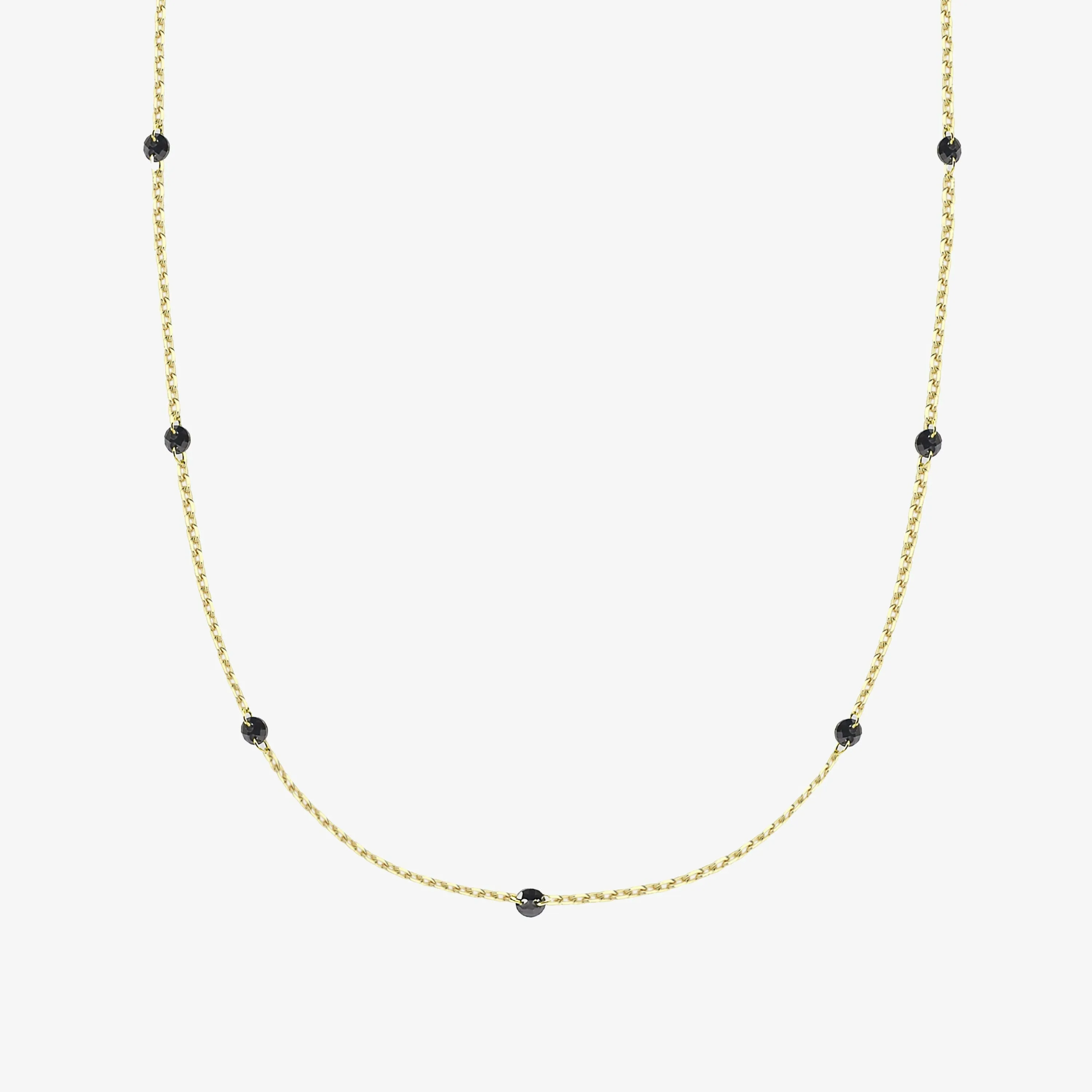 Black Onyx Necklace | 14K Solid Gold