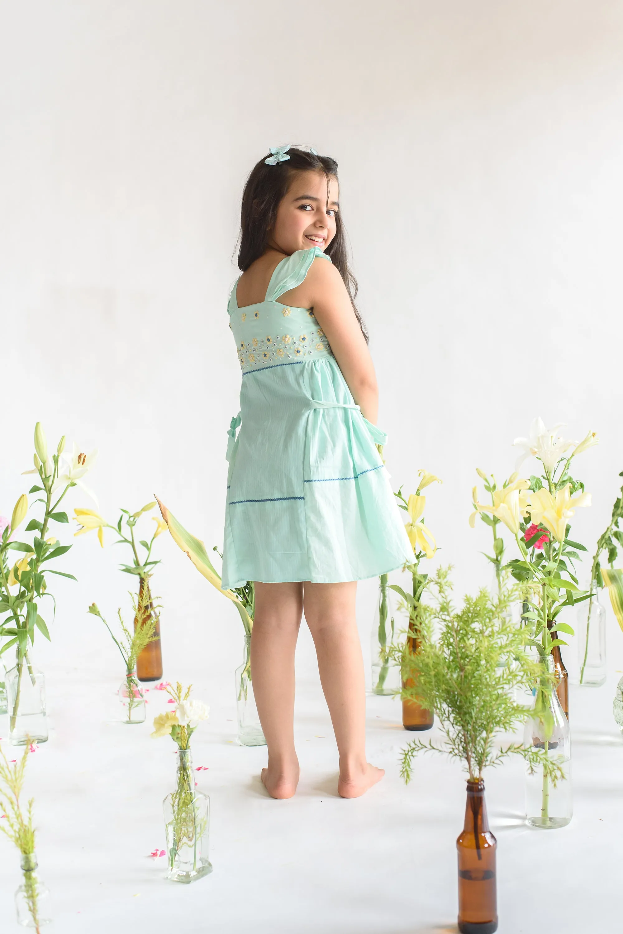 Bombora Bind- Embroidered Organic Cotton Dress For Girls