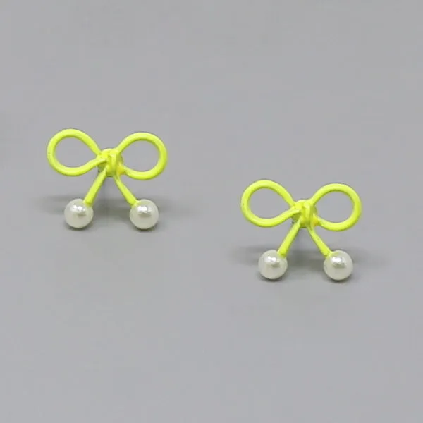 Bow Ribbon Stud Earrings