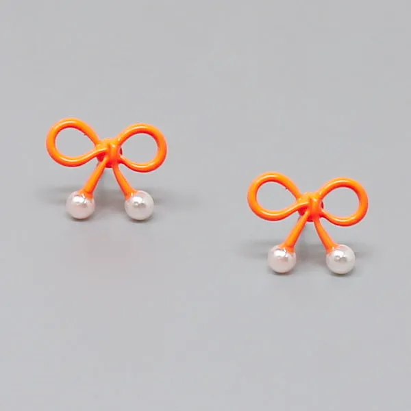 Bow Ribbon Stud Earrings