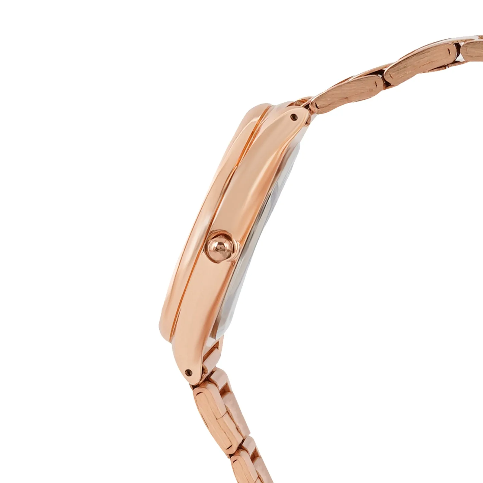 Brooklyn All Rosegold Metallic Strap Watch