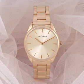 Brooklyn All Rosegold Metallic Strap Watch