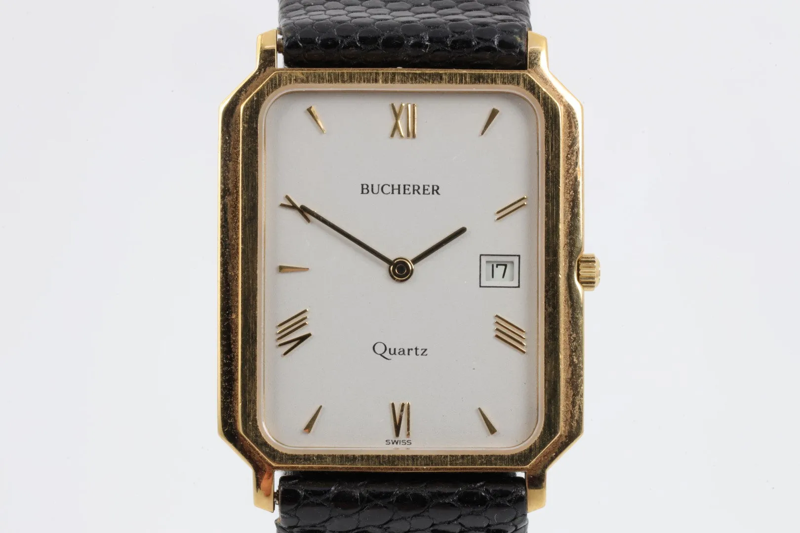 Bucherer Swiss Quartz 256.502 Gold Plated 34mm Men's Watch