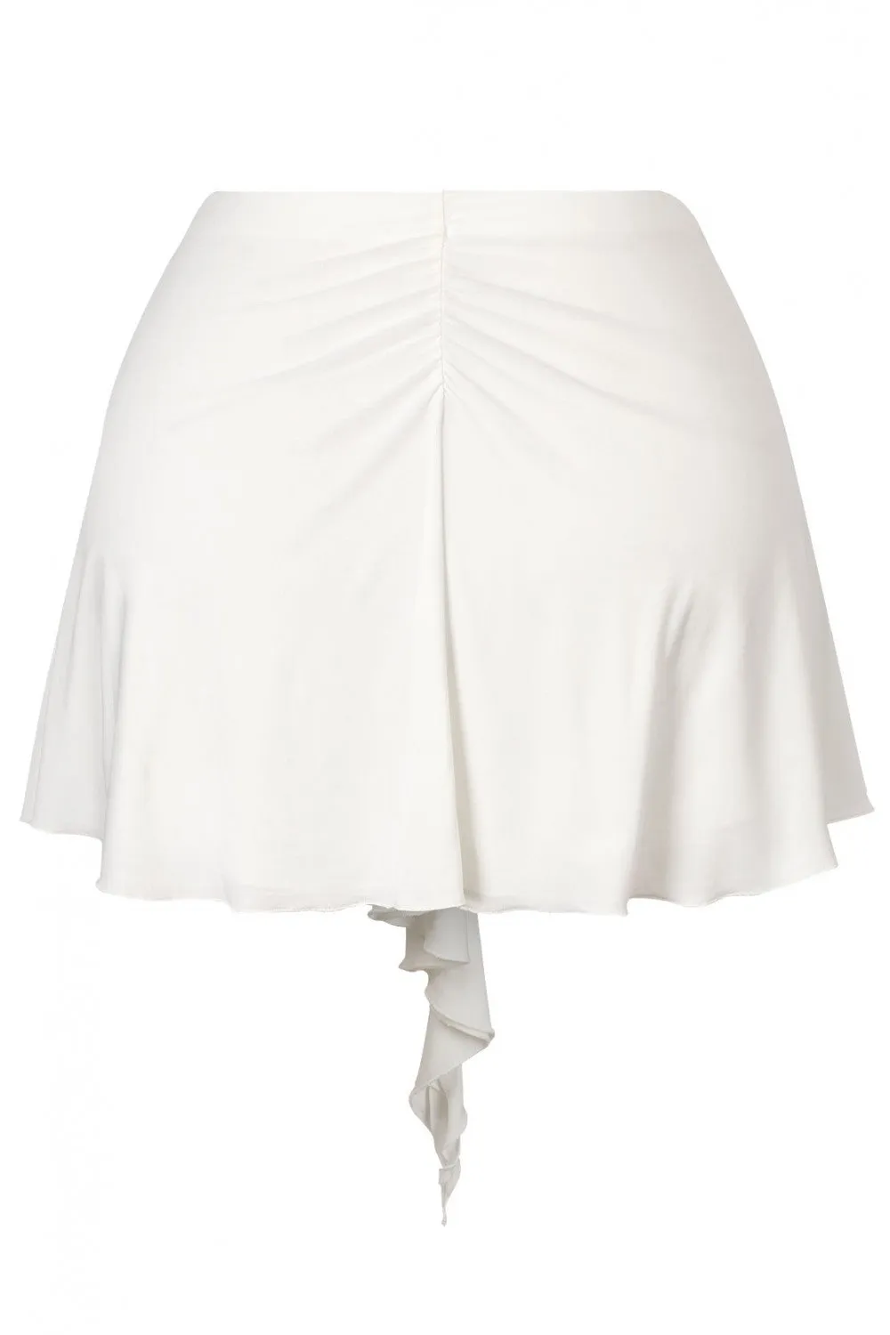 Business Talk Ruffled Hem Mini Skirt