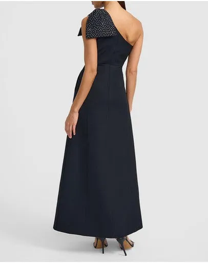 By Johnny Black Tie Bow Gown