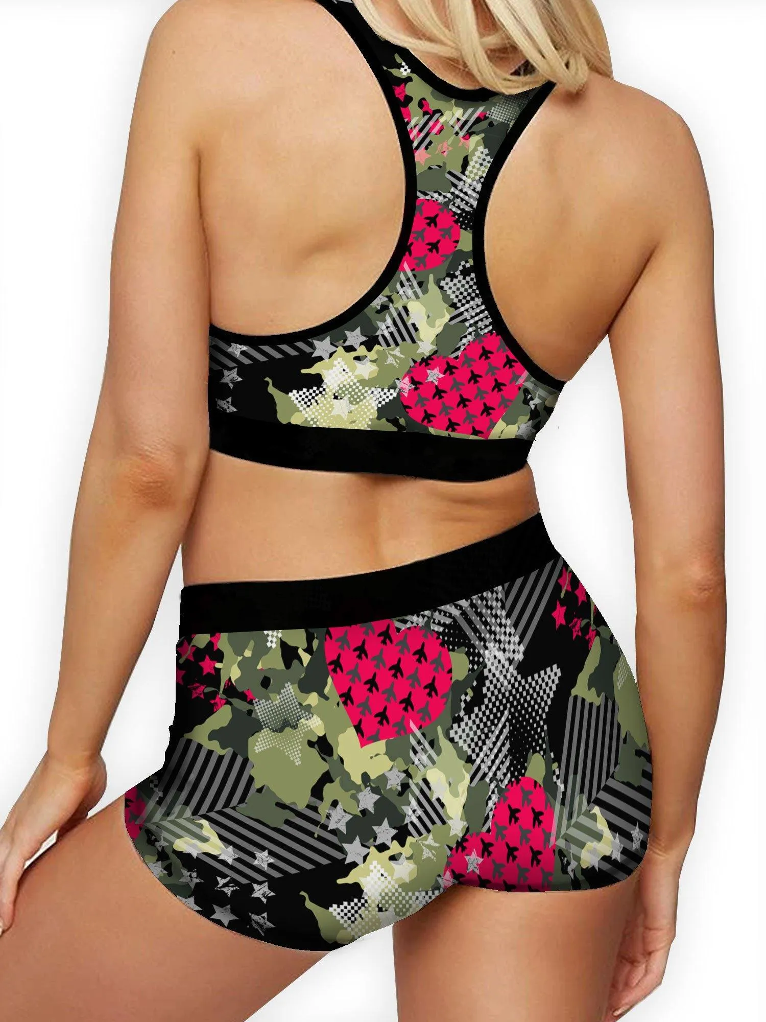 Camo Hearts Boy Short