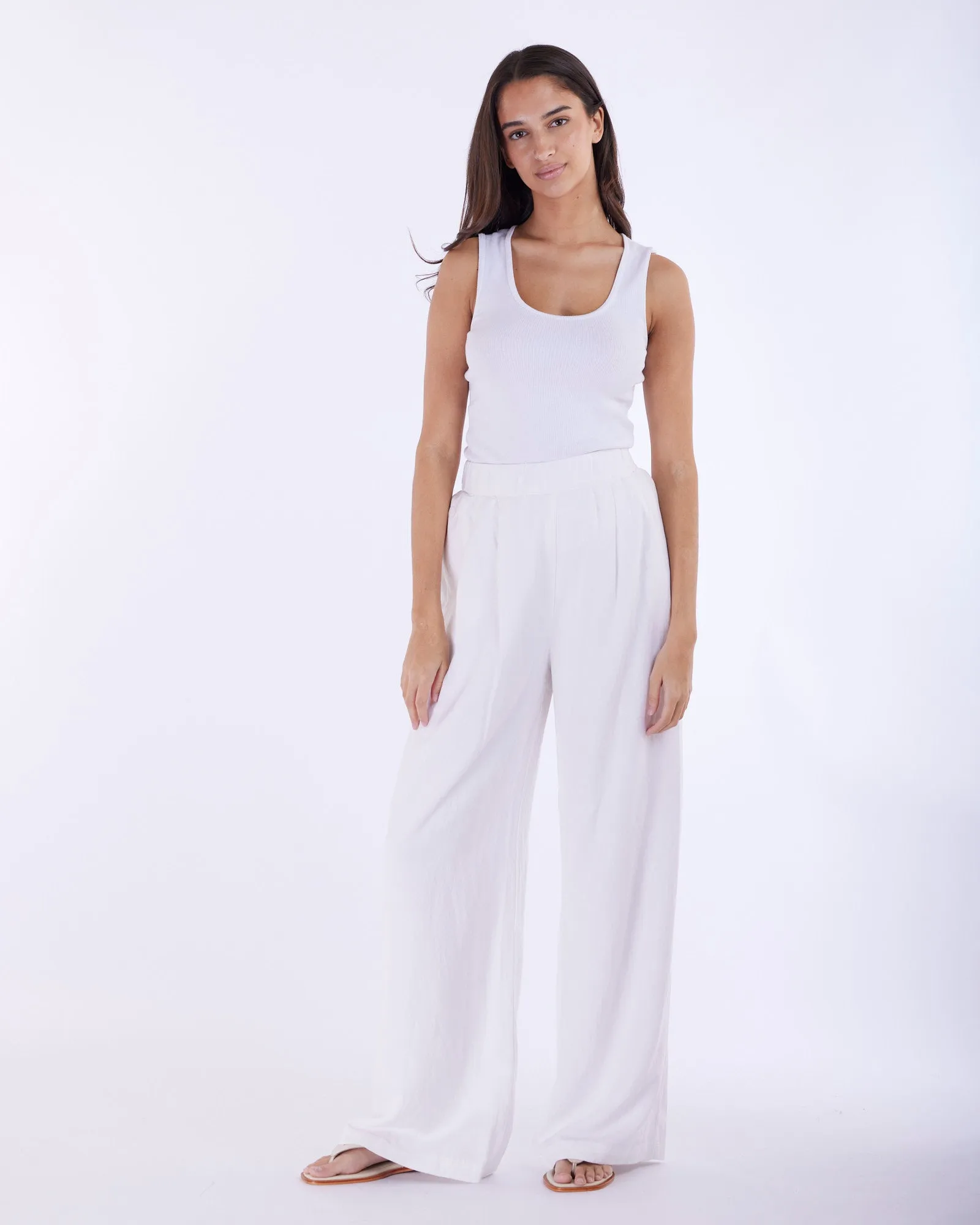 Cancun Linen Pant - White