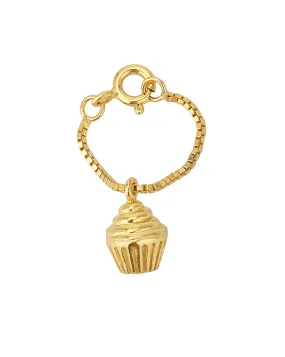 Carlton London Gold-Plated Cup Cake Non-Studded Watch Charm For Women