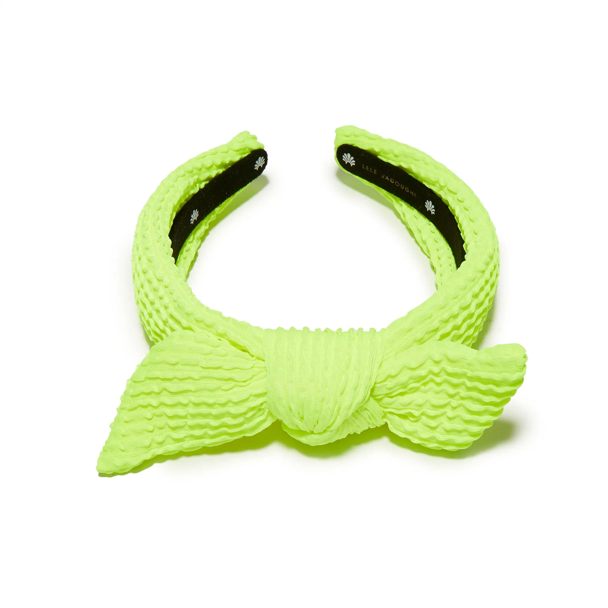 CHARTREUSE SWIMMER KIDS BOW TIE KNOTTED HEADBAND