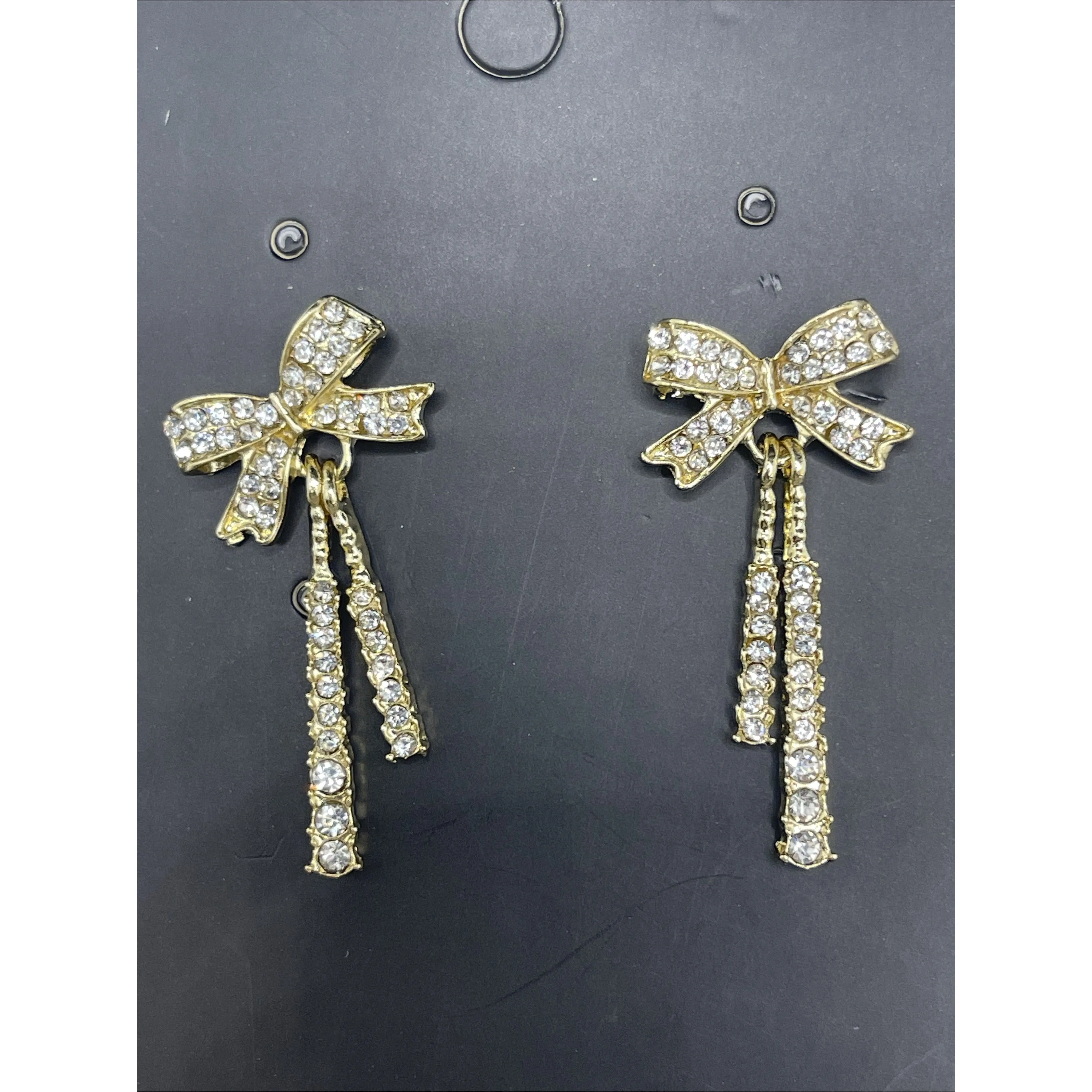 Crystal Bow Tie Earrings