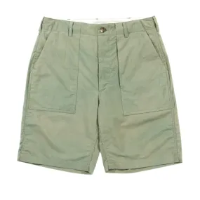 ENGINEERED GARMENTS FATIGUE SHORT OLIVE COTTON SHEETING