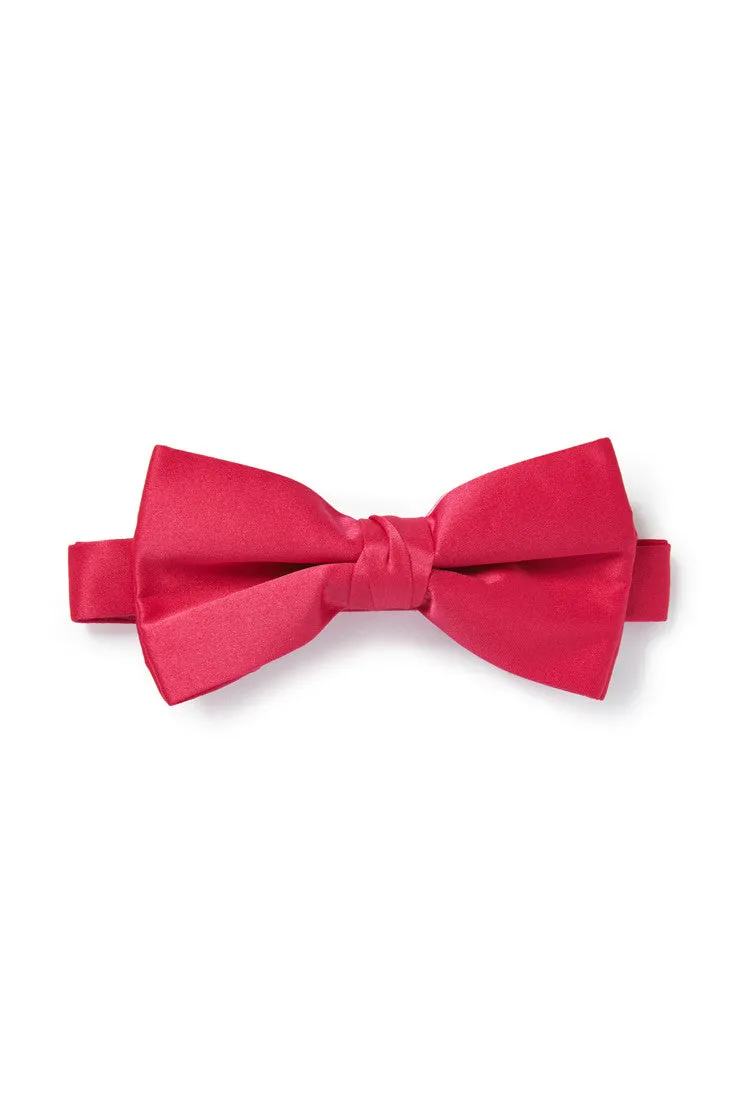 Fuchsia Satin Bow Tie