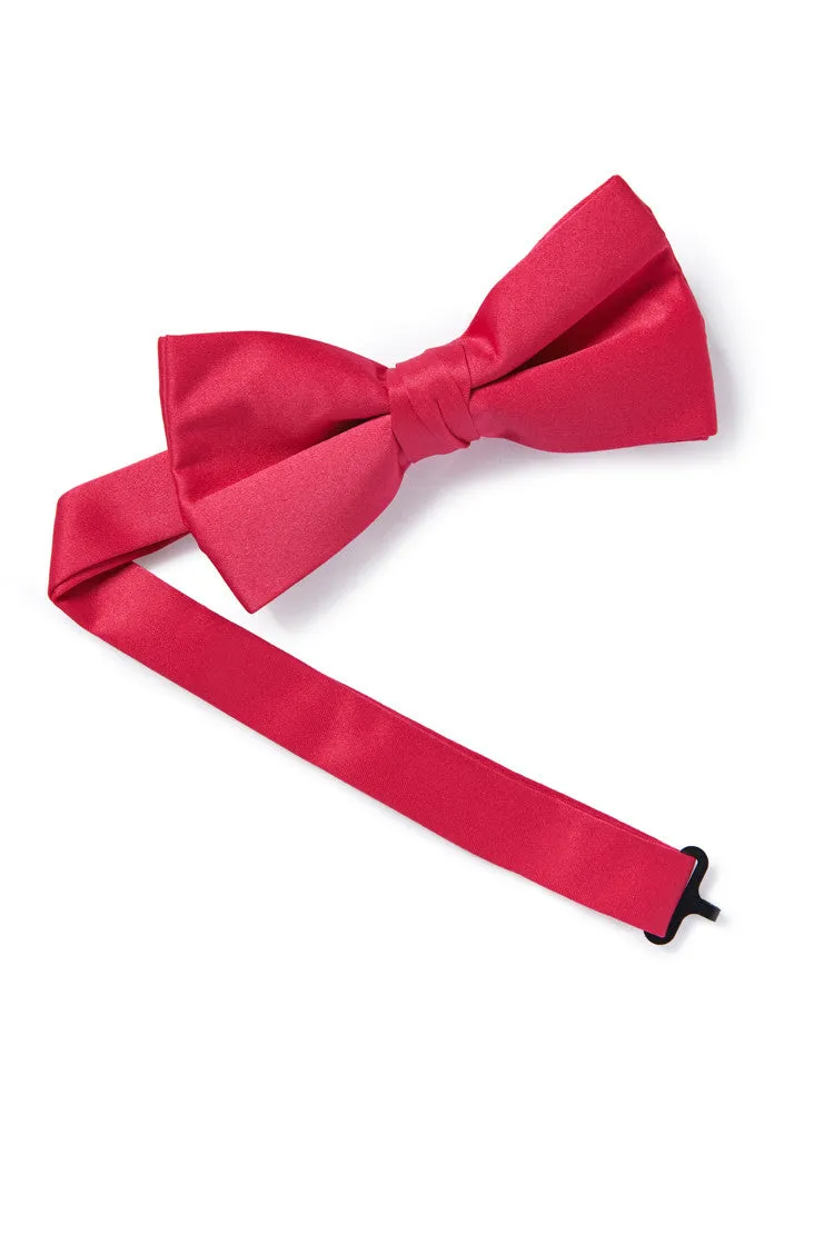 Fuchsia Satin Bow Tie