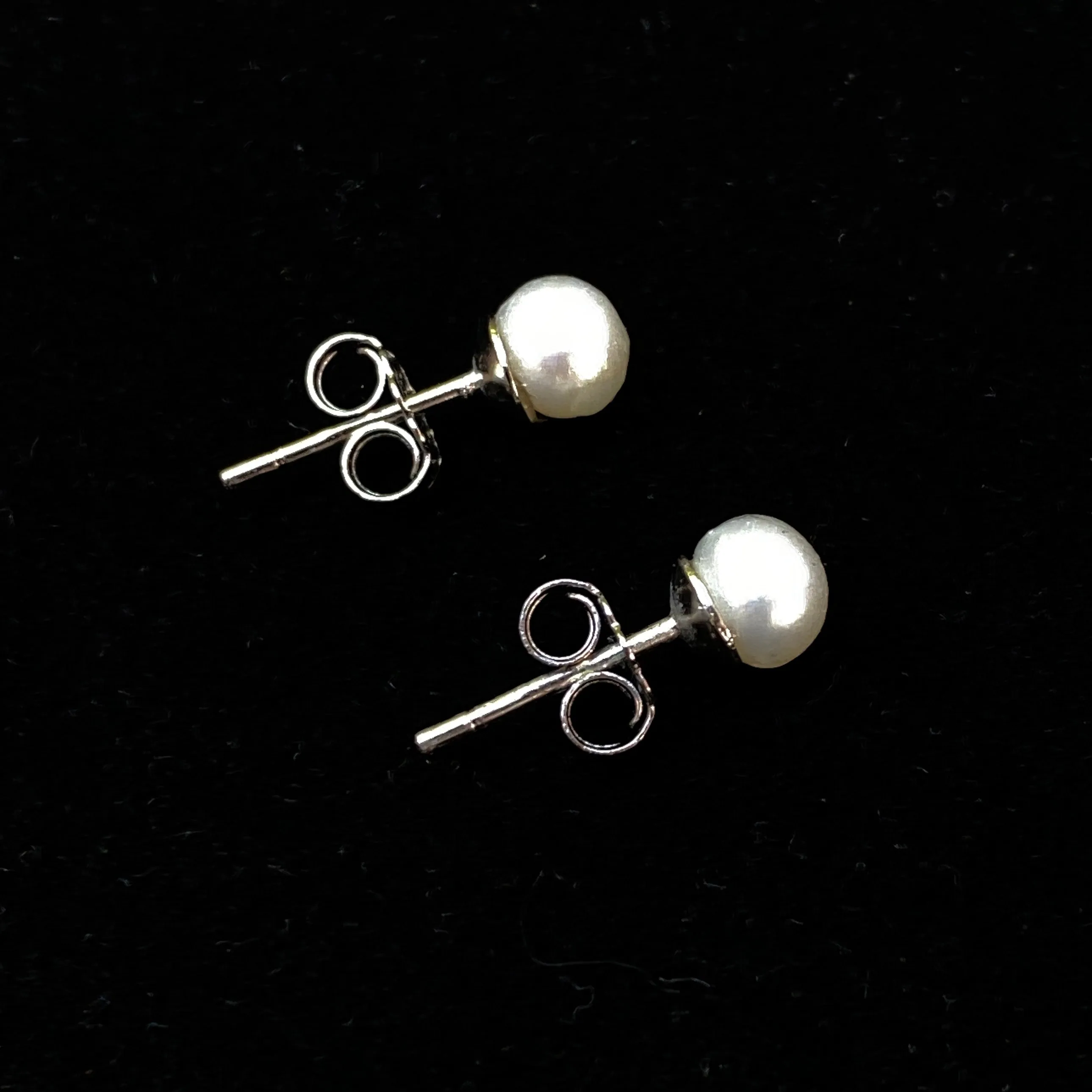 Genuine Pearl Stud Earrings