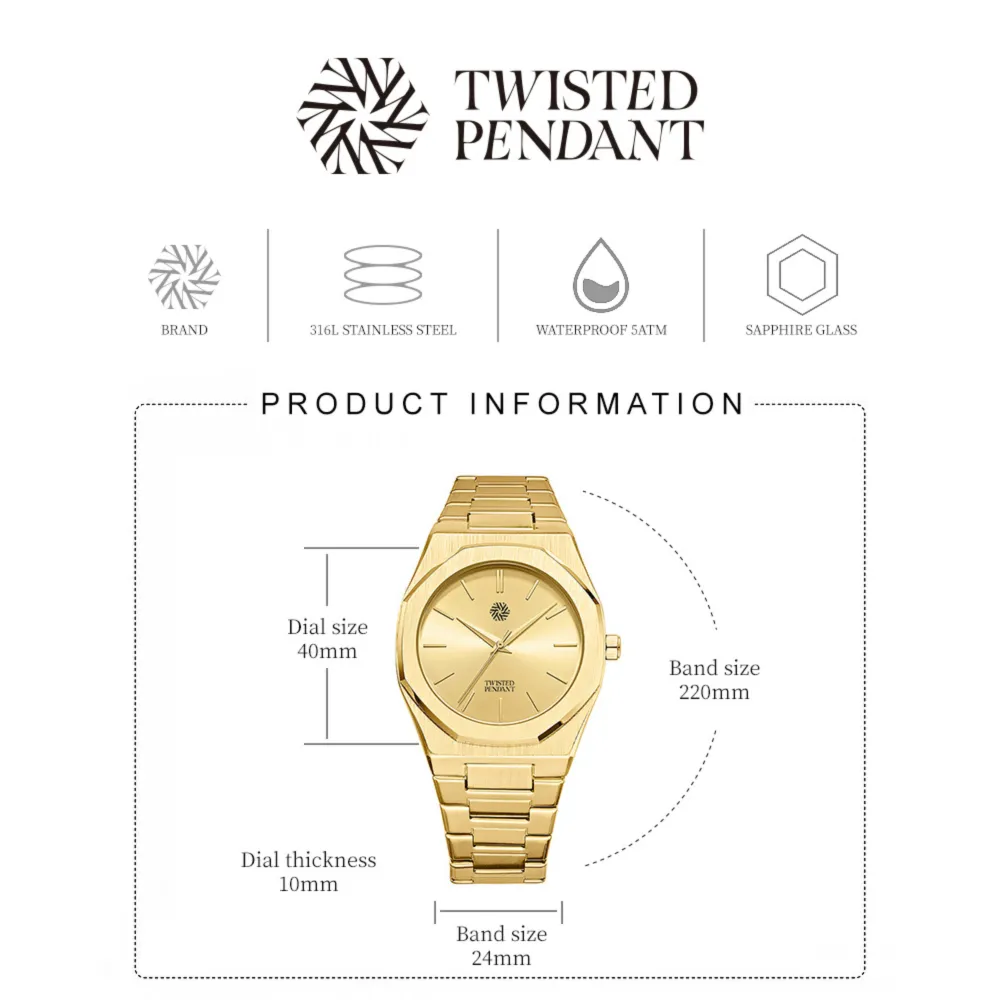 Gold Stainless Steel Watch