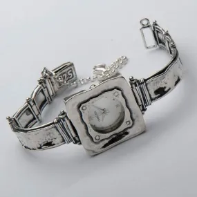 Handcrafted Sterling Silver 925 Bracelet Watch for woman Japanese Myota NEW