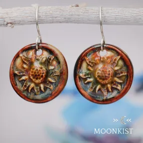 Handmade Ceramic Sunflower Earrings | Moonkist Designs