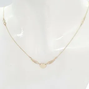 Heart Angel Necklace 18K Gold