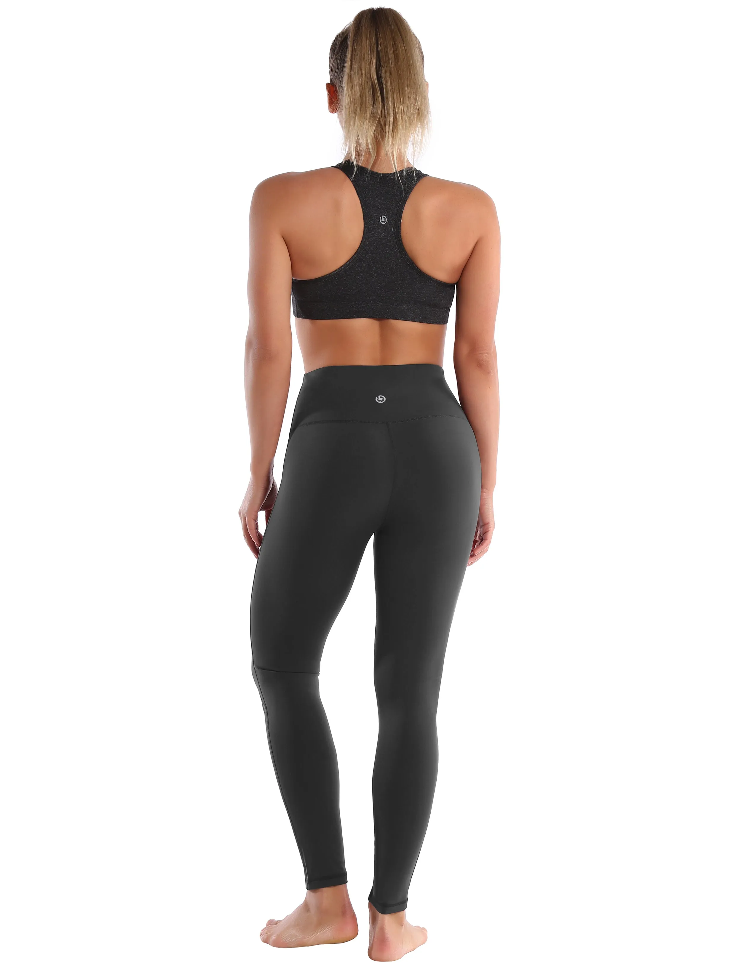 High Waist Side Line Yoga Pants shadowcharcoal