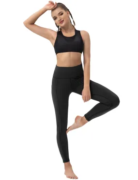 High Waist Side Pockets yogastudio Pants black_yogastudio