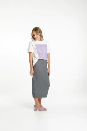 Homelee Violet Midi Skirt - Stripe