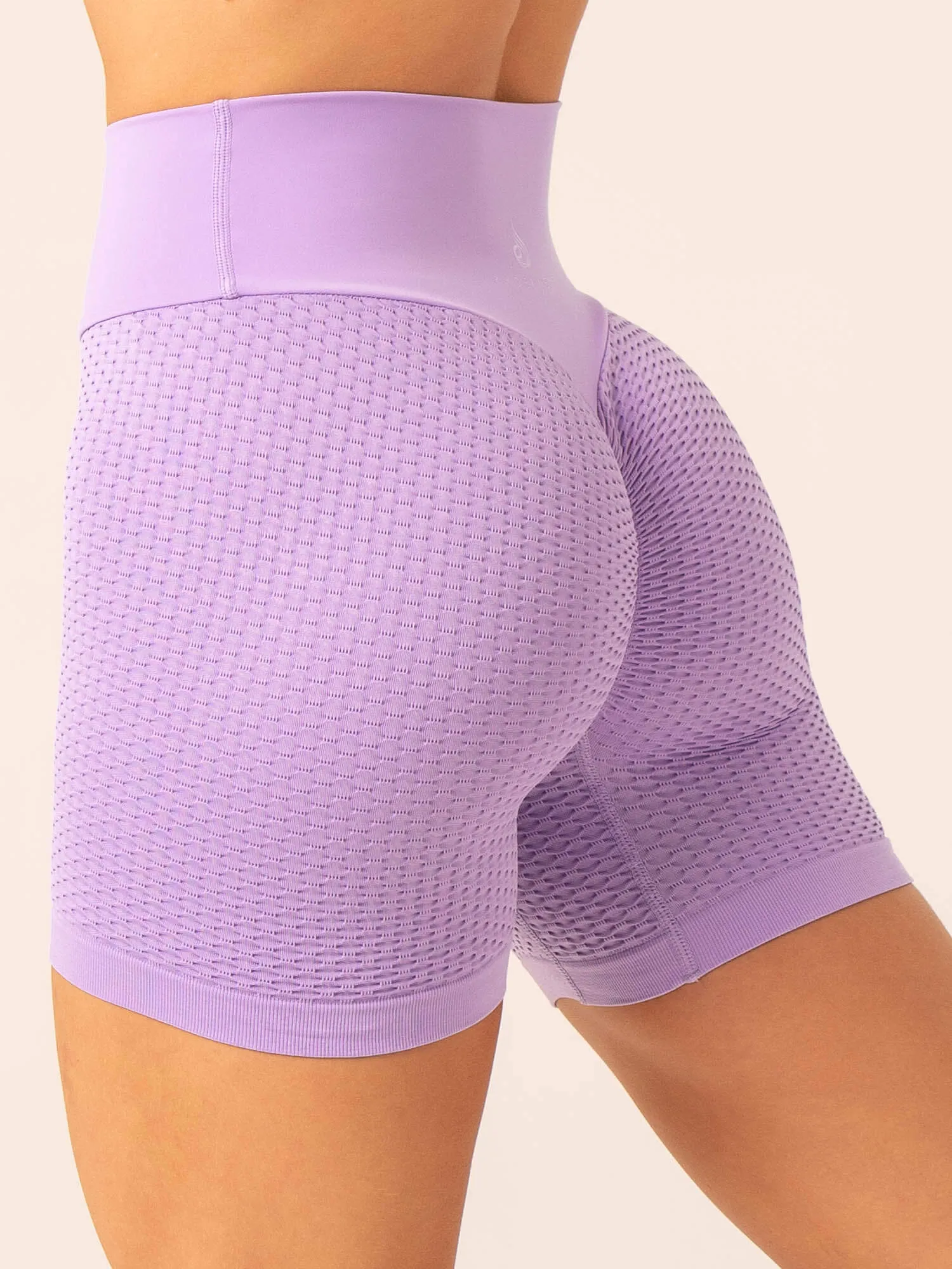 Honeycomb Scrunch Seamless Shorts - Lavender