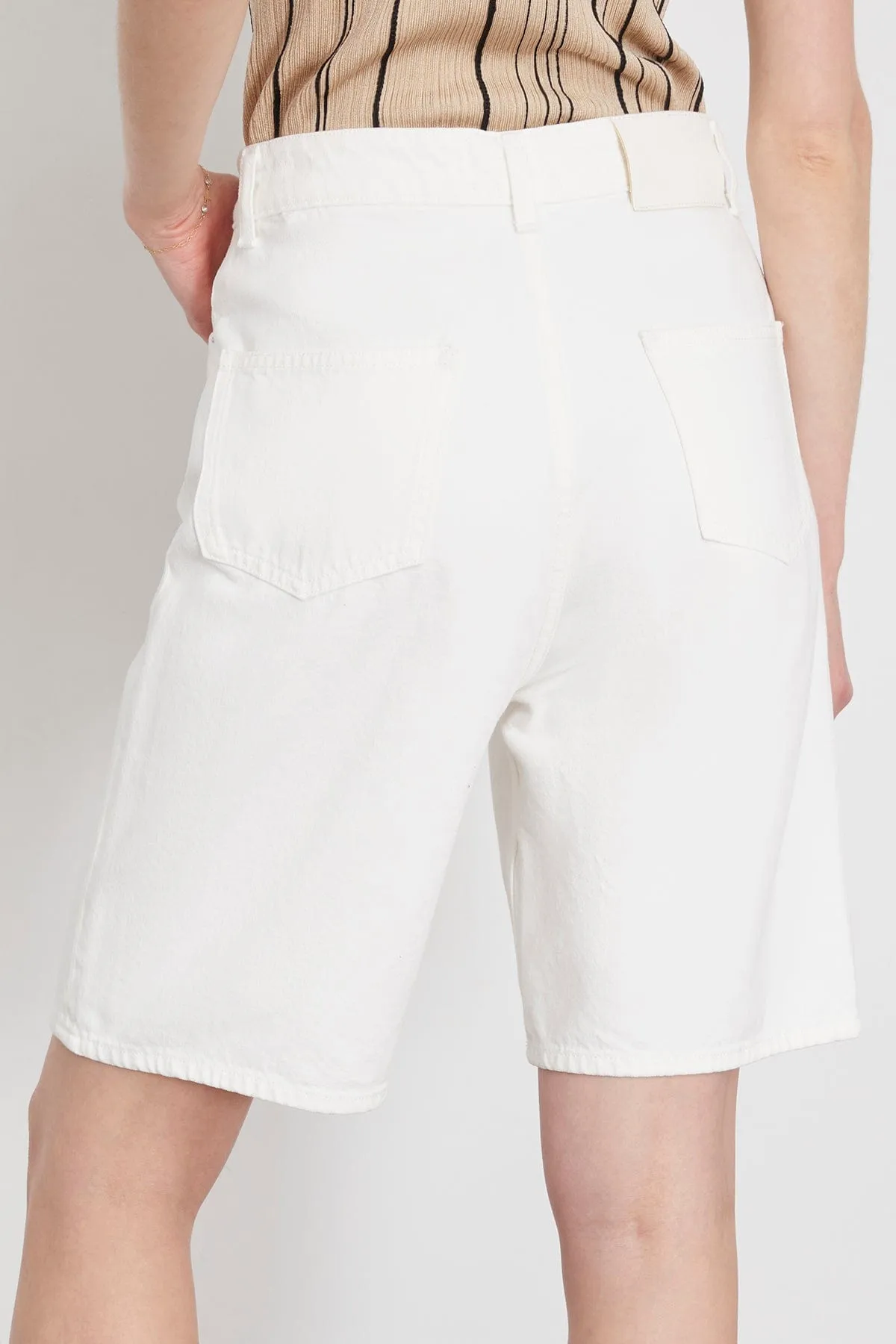 Isu Denim Shorts in Ivory