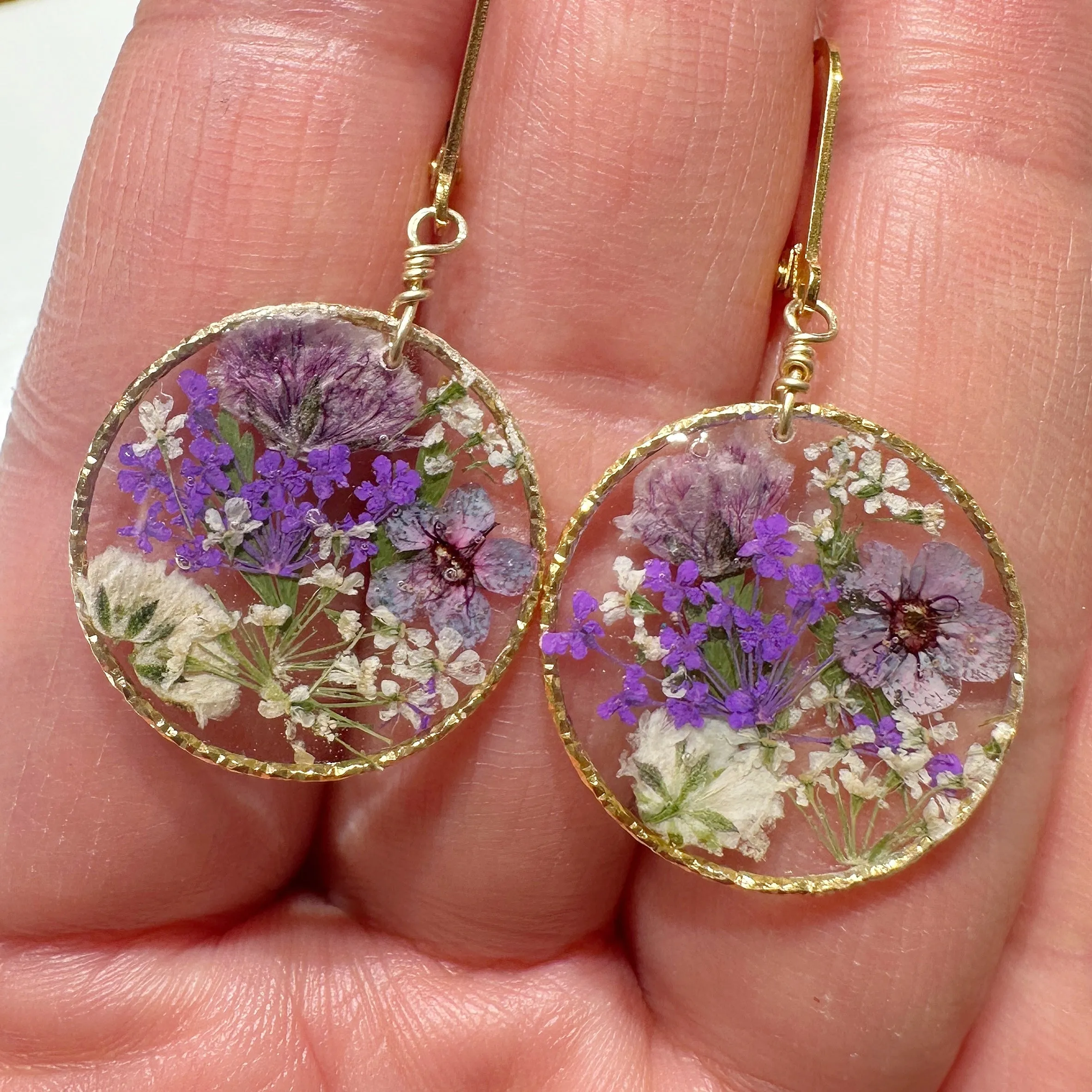 Lavender Botanical Garden Earrings - BG 131