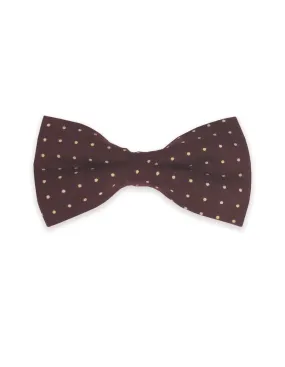 Maroon Cotton Dots Bow Tie