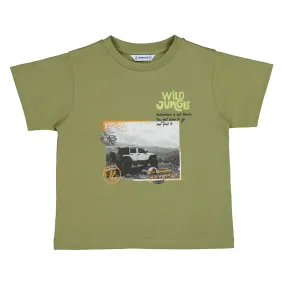 Mayoral Mini Green T-Shirt w/ Jungle Graphic_ 3010-72