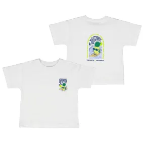 Mayoral Mini White T-Shirt w/ Citrus Sunset Graphic_ 3023-34