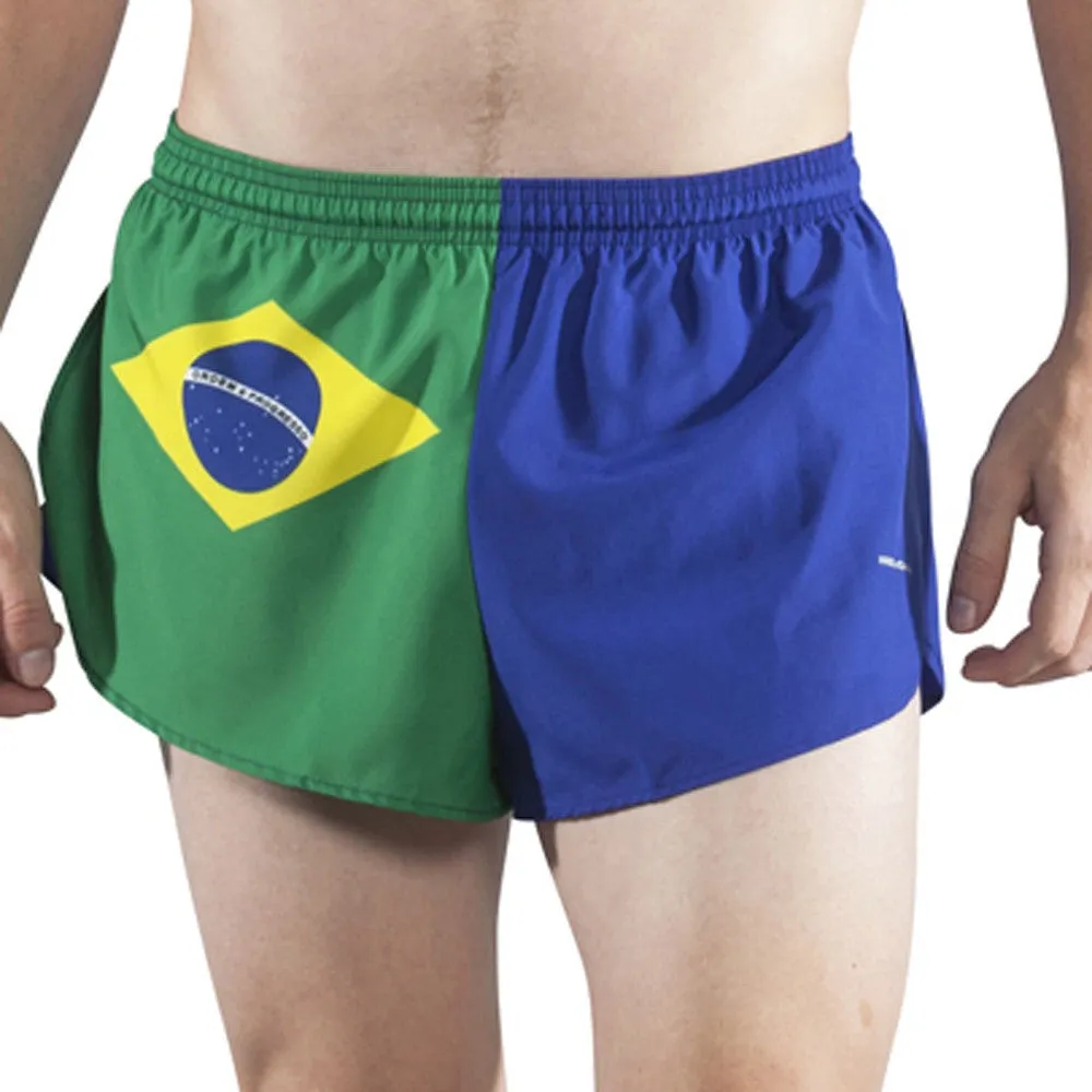 Men's 1" Elite Split Shorts- Brazil