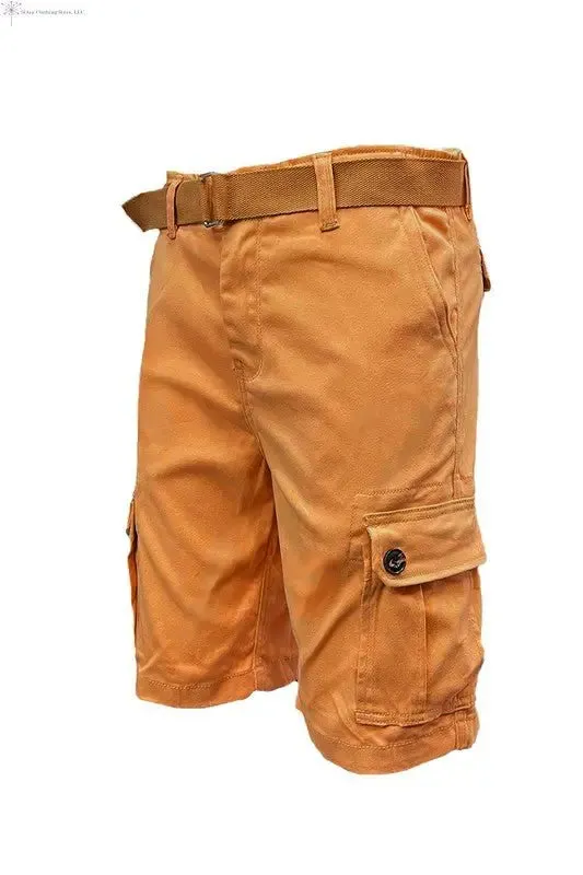 Men's Belted Cargo Shorts