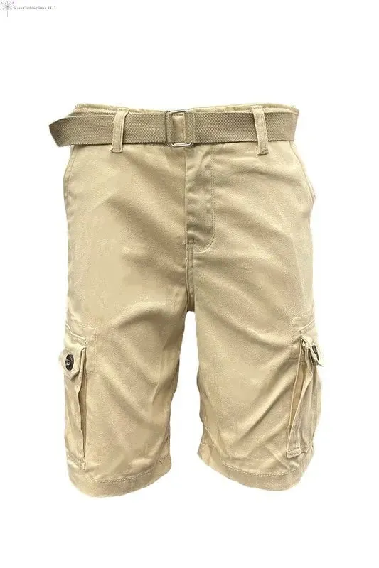 Men's Belted Cargo Shorts