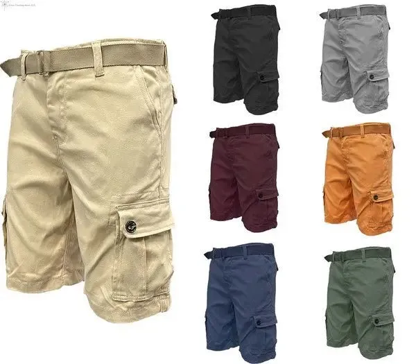 Men's Belted Cargo Shorts