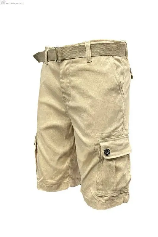 Men's Belted Cargo Shorts