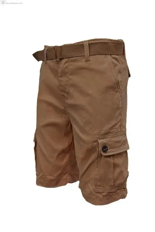 Men's Belted Cargo Shorts